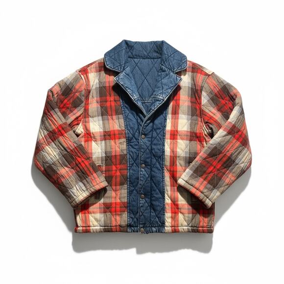 Levi’s Premium Quilted Plaid & Denim Jacket - Picture 3 of 5
